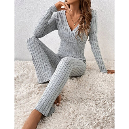 Lucky Life Kadın Uzun Kollu şardonlu Kaşkorse Ikili Takım