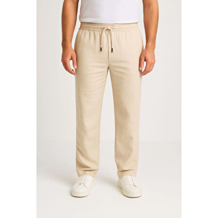 Lucky Life Erkek Keten Pantolon –