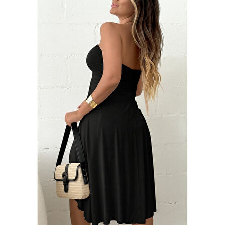 Lucky Life Kadın Straplez Boyundan Askılı Midi Bluz