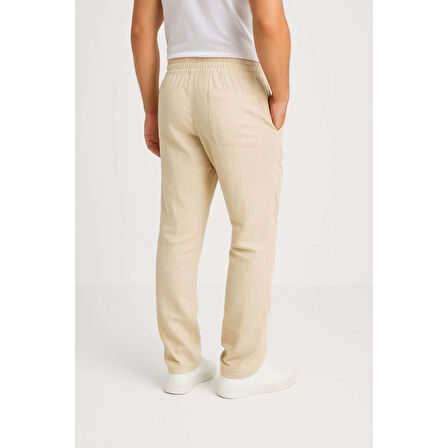 Lucky Life Erkek Keten Pantolon –