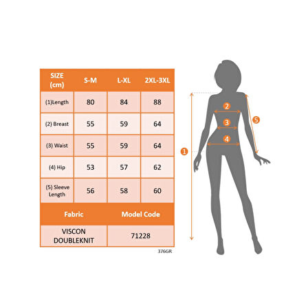 Lucky Life Kadın Uzun Kollu Bisiklet Yaka Kısa Viskon Iki Iplik Elbise