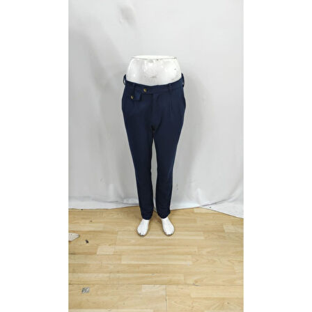 Lucky Life Erkek Belden Düğmeli Cepli Dokuma Pantolon