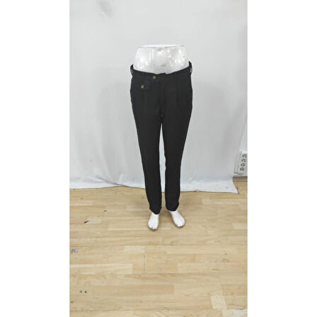 Lucky Life Erkek Belden Düğmeli Cepli Dokuma Pantolon