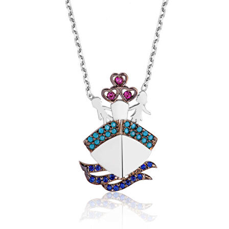 Gümüş Titanik Bayan Kolye