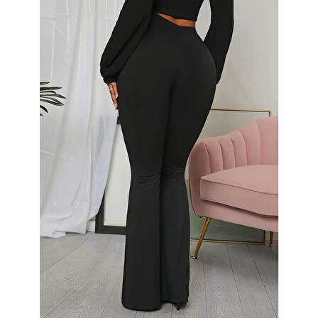 Lucky Life Kadın Yüksek Bel Ispanyol Paça Dalgıç Pantolon