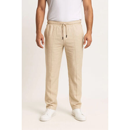 Lucky Life Erkek Keten Pantolon –