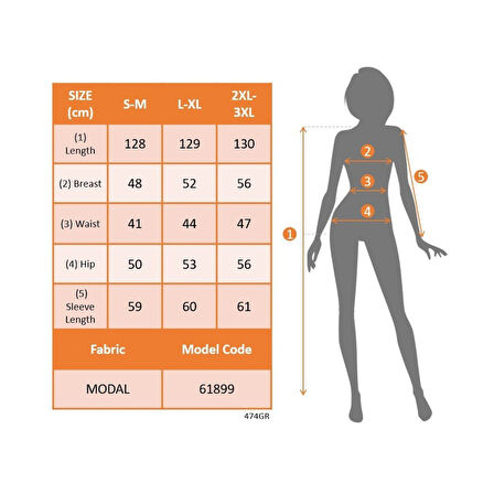 Lucky Life Kadın Uzun Kollu Bisiklet Yaka Yandan Bağlamalı Uzun Modal Elbise