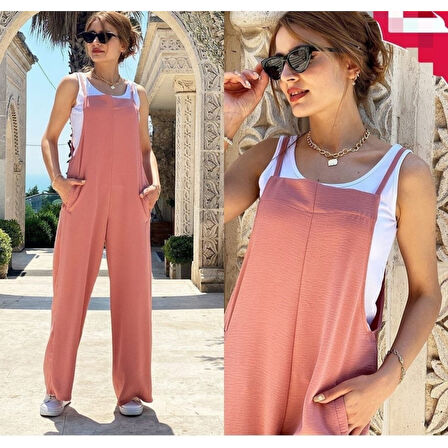 Lucky Life Kadın İp Askılı Atlet Detay Aerobin Salaş Tulum