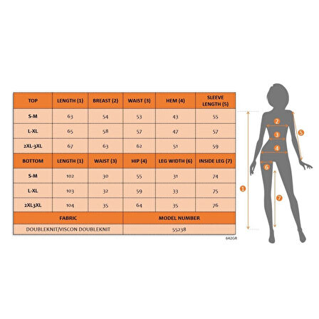 Lucky Life Kadın Uzun Kollu Bisiklet Yaka Desenli Iki Iplik Bluz Ve Viskon Iki Iplik Pantolon Ikili Takım