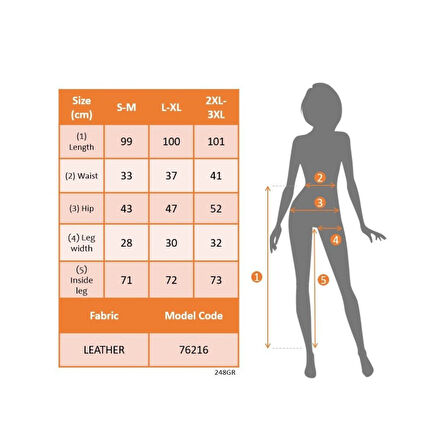 Lucky Life Kadın Yüksek Bel Yandan Yırtmaçlı Dantel Detaylı Deri Tayt