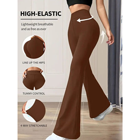 Lucky Life Kadın Yüksek Bel(lastikli) Geniş Paçalı Dalgıç Tayt