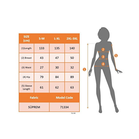 Lucky Life Kadın Uzun Kollu V Yakalı Desenli Süprem Elbise