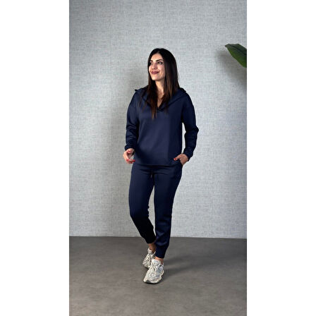 Lucky Life Kadın Uzun Kollu Kapüşonlu Ikili Takım