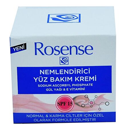 Rosense Nemlendirici Krem Karma Ciltler İçin Su Bazlı Yağsız Nemlendirici Yüz Bakım Kremi 50 ml