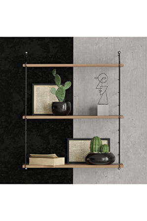 Decormet Armoni Raf Seti 3 Raflı 200*720 Ceviz