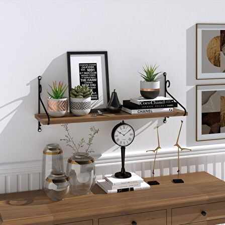 Decormet Seramoni Raf Seti 1 Raflı 200*720 Ceviz