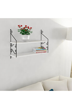 Decormet Seramoni Raf Seti 2 Raflı 200*720 Beyaz