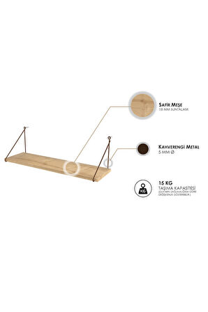 Decormet Armoni Raf Seti 1 Raflı 200*720 Safir Meşe - Malib