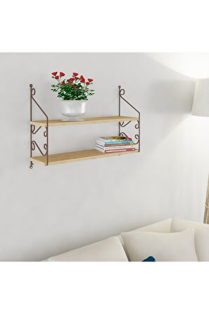 Decormet Seramoni Raf Seti 2 Raflı 200*720 Safir Meşe - Malibu