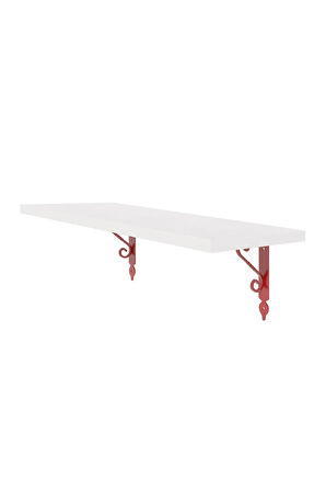 Decormet Retro Raf Seti 20*60 P.Beyaz+Kırmızı