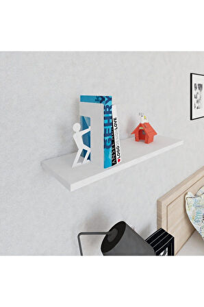 Decormet Adam Kitap Tutucu Beyaz