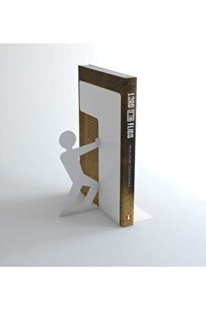 Decormet Adam Kitap Tutucu Beyaz