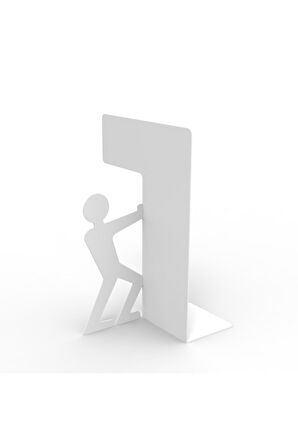 Decormet Adam Kitap Tutucu Beyaz