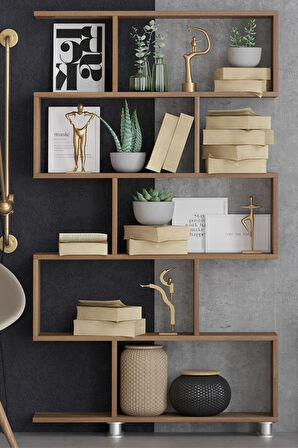 Decormet Nilüfer Kitaplık Ceviz