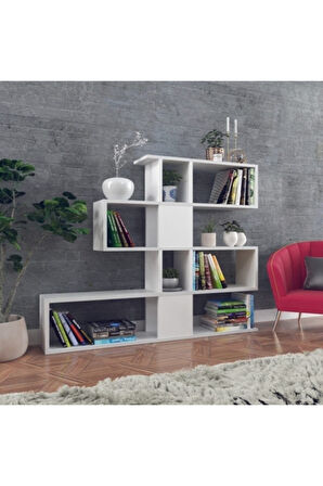 Decormet Karlin Kitaplık Beyaz