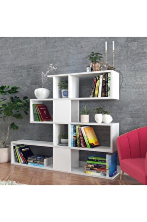 Decormet Karlin Kitaplık Beyaz