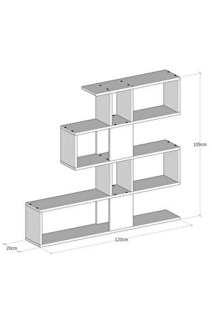 Decormet Karlin Kitaplık Beyaz