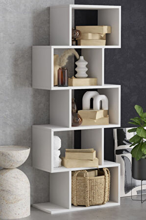 Decormet Meriç Kitaplık Beyaz