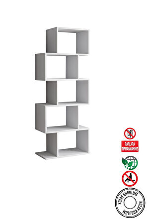 Decormet Meriç Kitaplık Beyaz