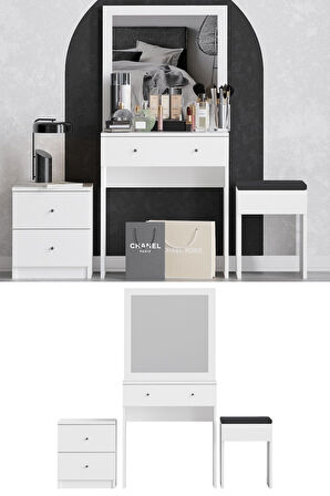 Decormet Nice Makyaj Masası Beyaz