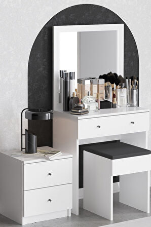 Decormet Nice Makyaj Masası Beyaz