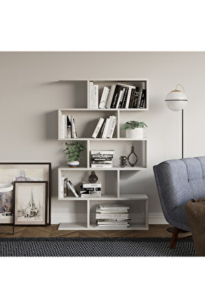 Decormet Nilüfer Kitaplık Beyaz