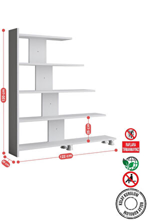 Decormet Reward Kitaplık Beyaz