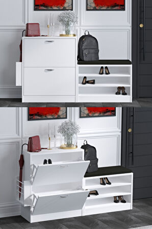 Decormet Trend Ayakkabı Dolabı Beyaz