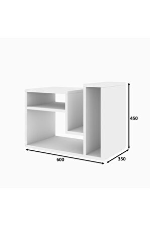 Decormet Abies Sehpa Beyaz