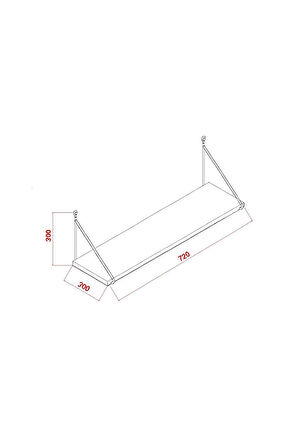 Decormet Armoni Raf Seti 1 Raflı 300*720 Beyaz
