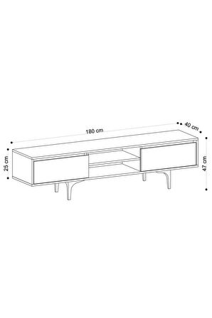 Decormet Artemis Tv Sehpası Safir Meşe