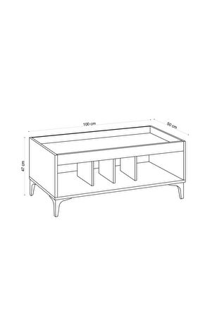 Decormet Luke Sehpa Safir Meşe -Dec-20038