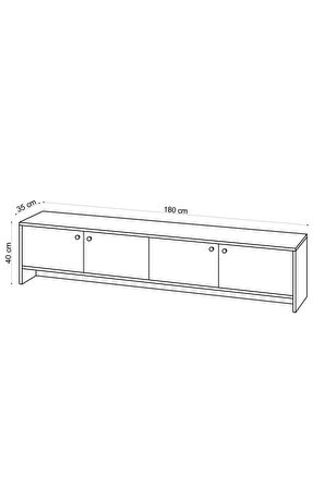 Decormet Jimmy Tv Sehpası Safir Meşe -Dec-20046