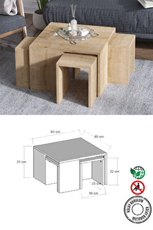 Decormet Ortanca Sehpa Safir Meşe