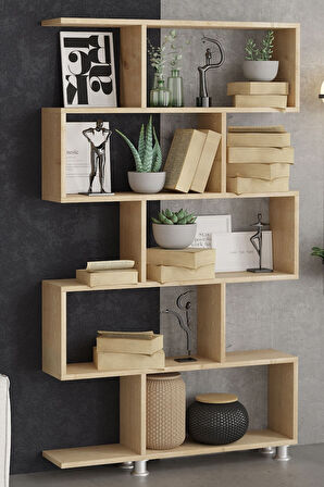 Decormet Nilüfer Kitaplık Safir Meşe