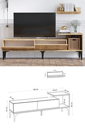 Decormet Lia Tv Ünitesi Safir Meşe -Dec-20072