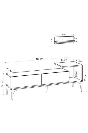 Decormet Lia Tv Ünitesi Safir Meşe -Dec-20072