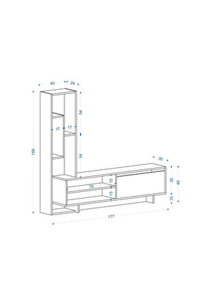 Decormet Larissa Tv Ünitesi Safir Meşe