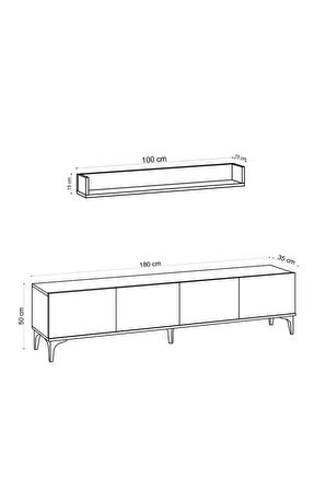 Decormet Primo Tv Ünitesi Safir Meşe- Dec-20068