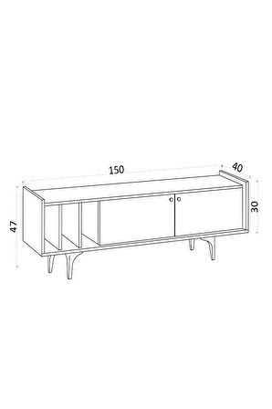 Decormet Alya Tv Sehpası Dec0040